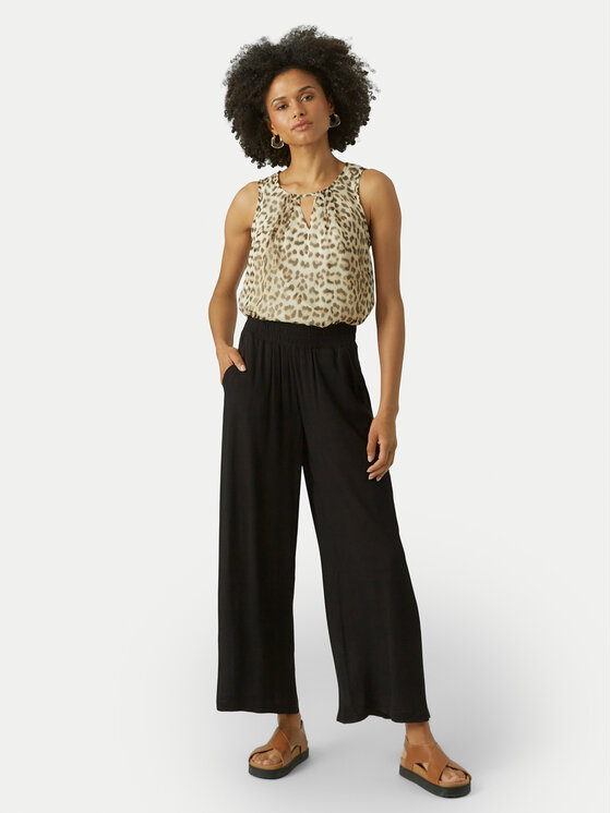 Vero Moda Vero Moda Панталони тип палацо Menny 10282478 Черен Wide Leg