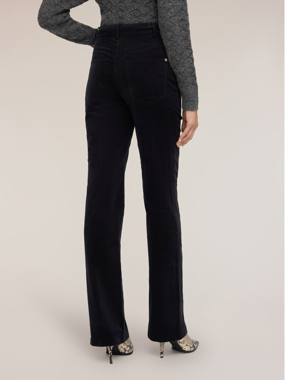 Motivi Motivi Spodnie materiałowe P06YQ004944N033 Czarny Flare Fit
