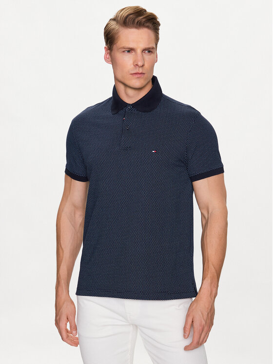 Тениска с яка и копчета Tommy Hilfiger