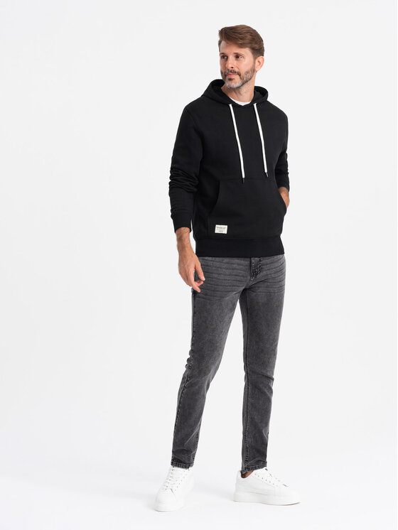 Ombre Ombre Jeansy OM-PADP-0214 Šedá Regular Fit
