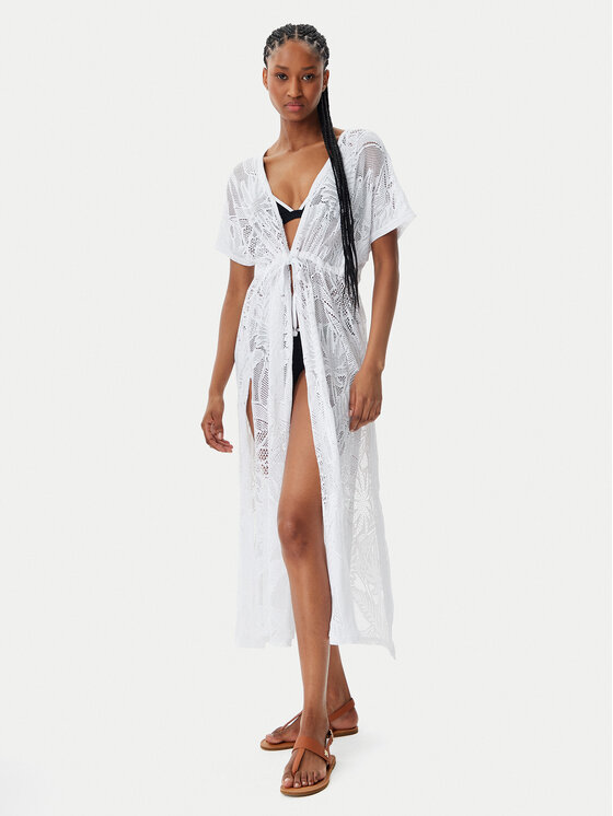 Banana Moon Banana Moon Haljina za plažu Elvie Cocobeach JQV10 Bijela Relaxed Fit