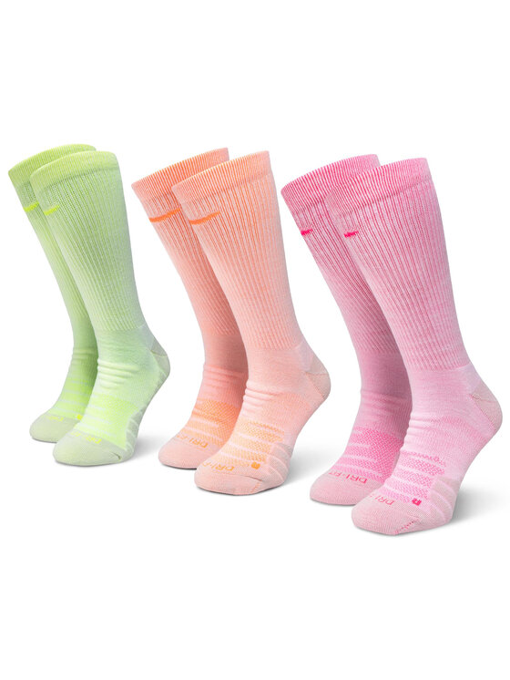 Nike Lot de 3 paires de chaussettes hautes femme SX5566-956 Multicolore