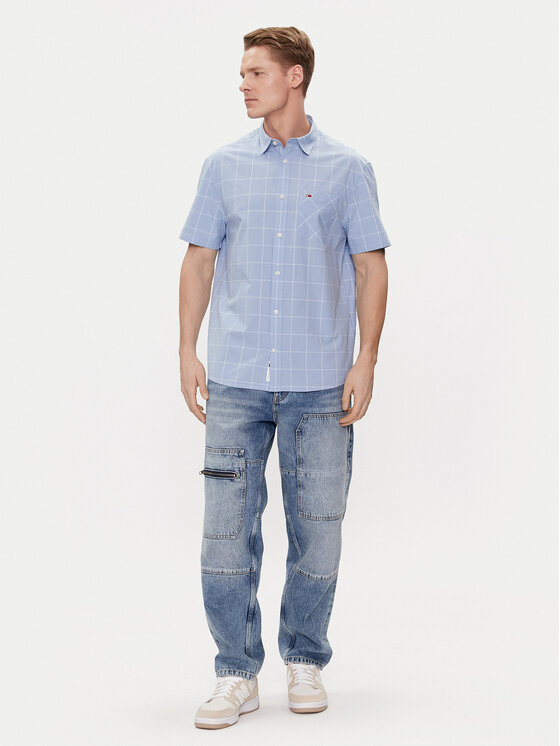 Tommy Jeans Tommy Jeans Koszula DM0DM18967 Niebieski Regular Fit