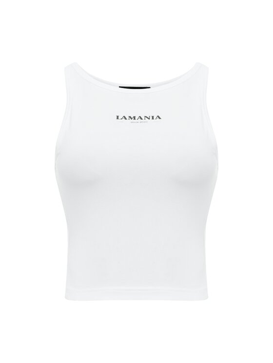 La Mania La Mania Top BASIC 3 CROP TOP Bianco Basic Fit