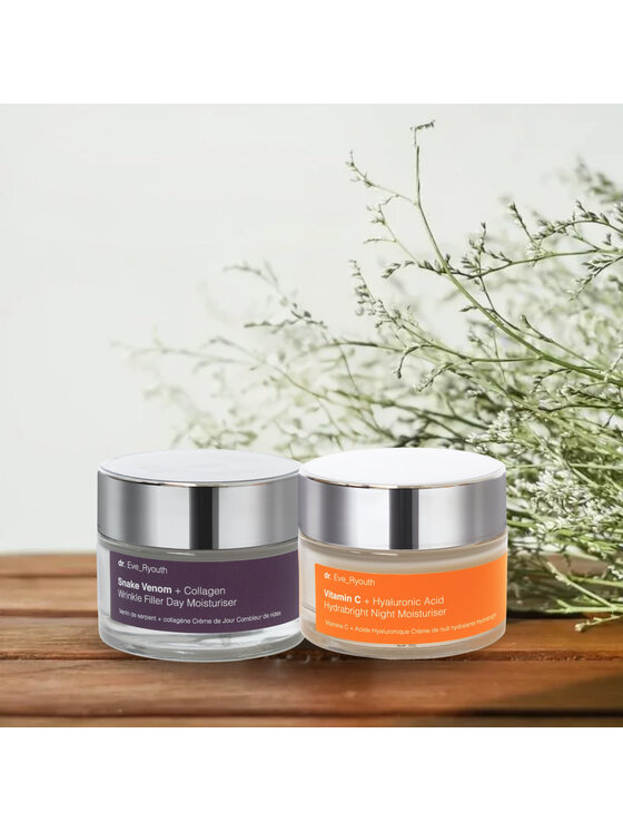dr. Eve Ryouth dr. Eve Ryouth Witamina C + kwas hialuronowy ​​dzień 50ml & krem ​​na noc 50ml Krem na dzień i na noc