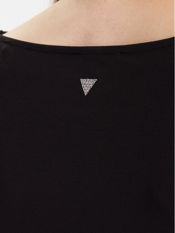 Guess Guess Bluse W5BP46 KCYV2 Schwarz Slim Fit