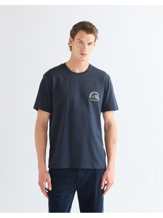Wrangler Wrangler T-Shirt SMALL GRAPHIC TEE Czarny Regular Fit
