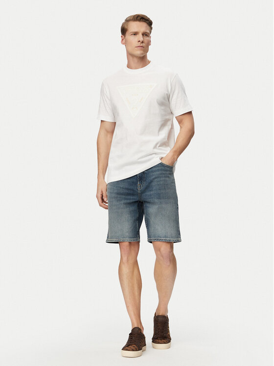 Guess Guess Szorty jeansowe M6GD27 D0777 Niebieski Regular Fit