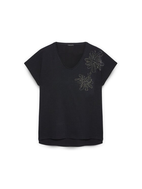 Fiorella Rubino Fiorella Rubino T-shirt G151L008461N033 Nero Regular Fit