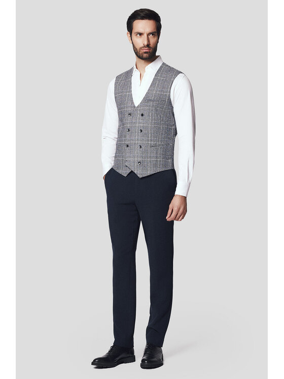 Lancerto Lancerto Kamizelka Grosseto KA131224000012 Szary Slim Fit