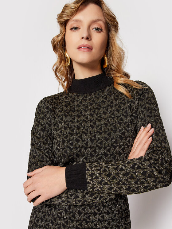 MICHAEL Michael Kors Vestito di maglia MH180W04RG Nero Slim Fit