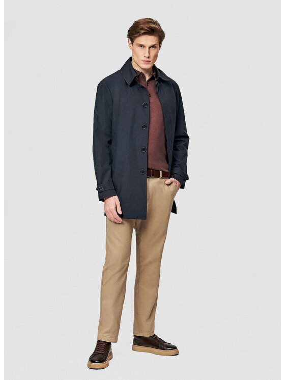 Pako Lorente Pako Lorente Płaszcz przejściowy P26SF-7X-001 Granatowy Classic Fit