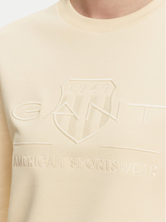 Gant Gant Majica dugih rukava Tonal Archive Shield 4200663 Bež Regular Fit