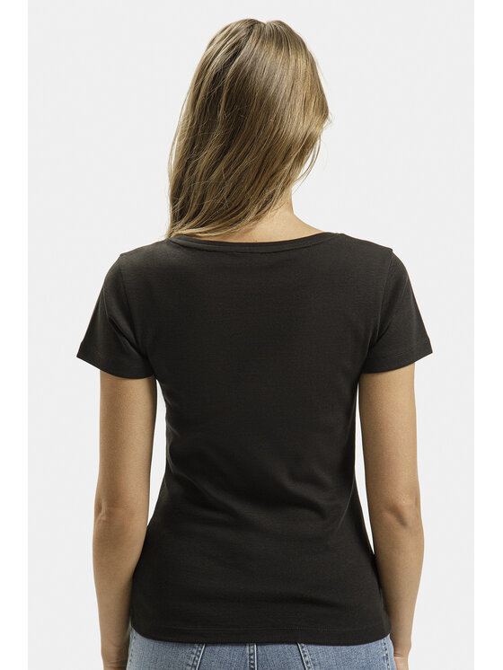 Cross Jeans Cross Jeans T-Shirt 55577-020 Czarny Regular Fit