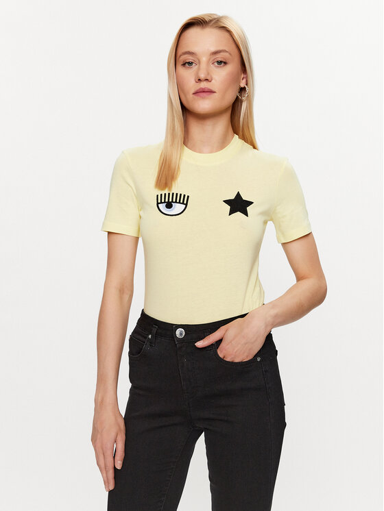 Chiara Ferragni Chiara Ferragni T-Shirt 74CBHT07 Gelb Regular Fit