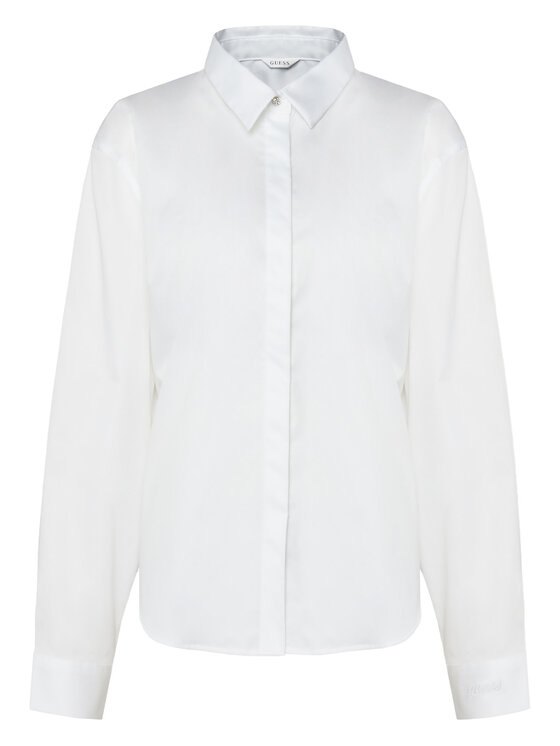 Guess Guess Риза W5RH31 WAF10 Бял Regular Fit