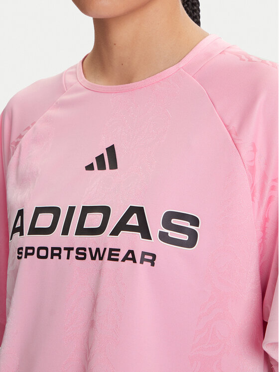 adidas adidas Tricou Tiro x Common Goal Jacquard JL9213 Roz Loose Fit