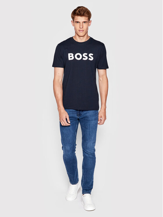 BOSS Boss T-shirt Thinking 1 50481923 Blu scuro Regular Fit