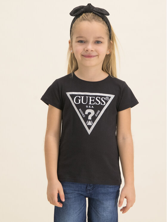 Guess Guess Tricou K73I56 K5M20 Negru Regular Fit