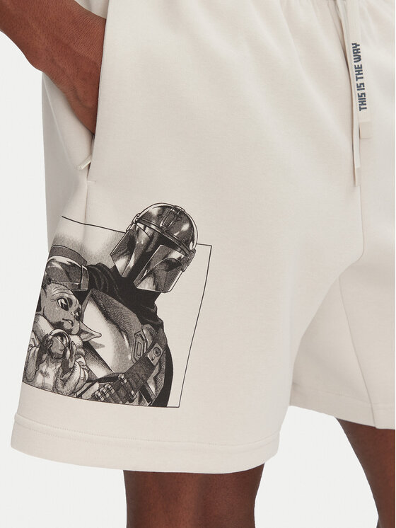 adidas adidas Športové kraťasy Star Wars The Mandalorian™ JI5721 Béžová Regular Fit