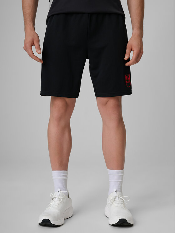 4F 4F Szorty sportowe FOOTBALL Czarny Regular Fit