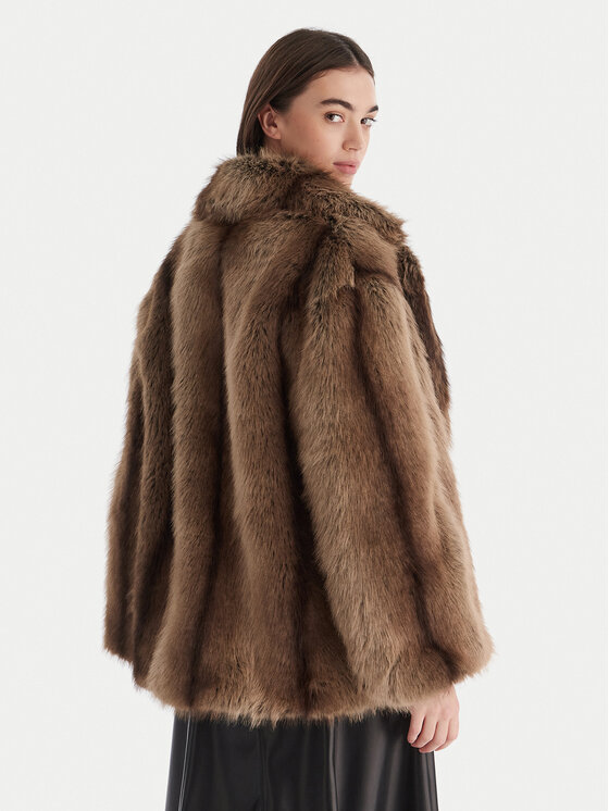 Dixie Dixie Кожено палто V330Y004A Кафяв Regular Fit