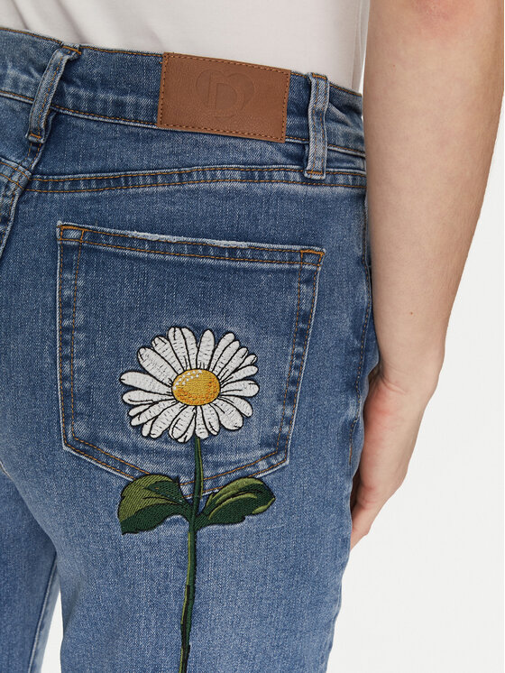 Desigual Desigual Džínsy Aike 24WWDD16 Modrá Straight Fit