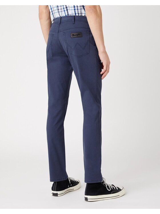 Wrangler Wrangler Spodnie materiałowe TEXAS SLIM Niebieski Slim Fit