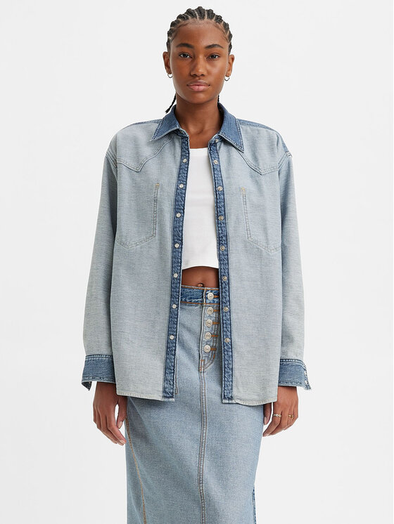 Levi's® Levi's® džinsiniai marškiniai Donovan A6342-0001 Mėlyna Relaxed Fit