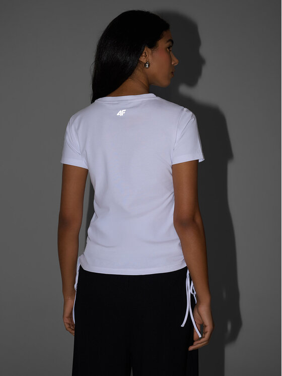 4F 4F T-Shirt ESSENTIAL 3 Biały Slim Fit