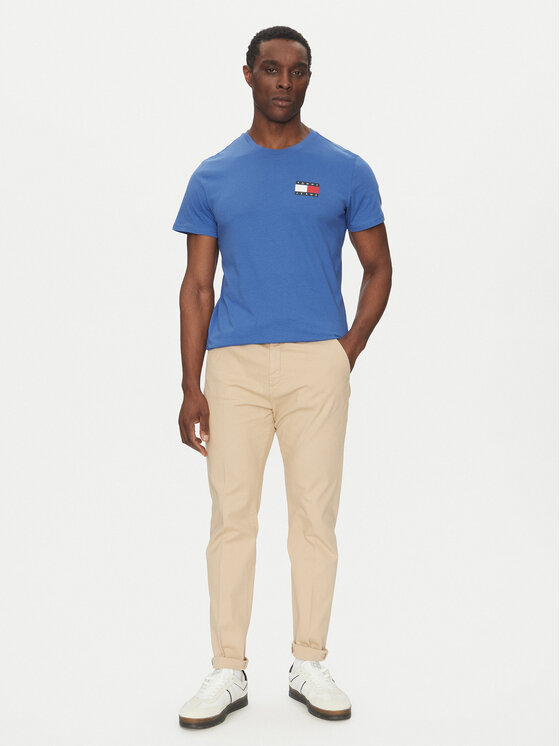 Tommy Jeans Tommy Jeans Tričko Essential DM0DM20740 Modrá Slim Fit