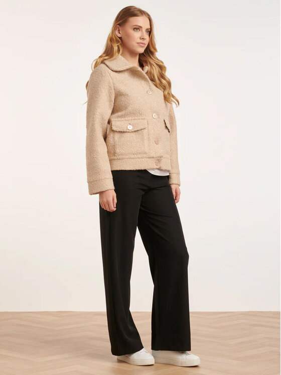 Smashed Lemon Smashed Lemon Kurtka damska 24708 Beżowy Relaxed Fit