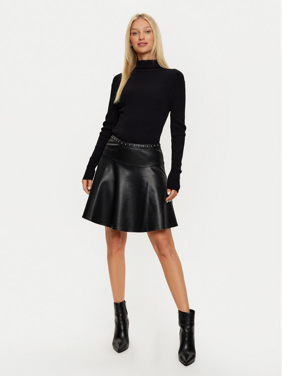 Morgan Morgan Úpletové šaty 242-RPEPPER Černá Slim Fit