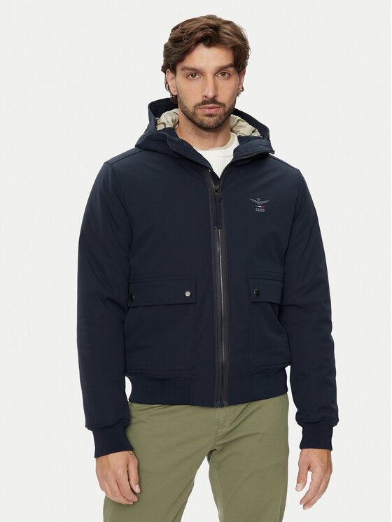 Aeronautica Militare Aeronautica Militare Kevad-sügis jope 242AB2182CT3245 Tumesinine Regular Fit