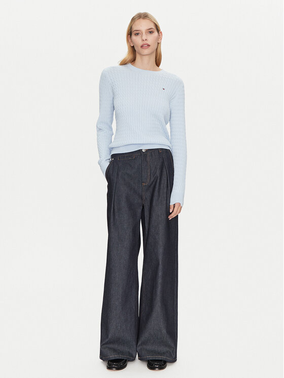 Tommy Hilfiger Tommy Hilfiger Megztinis WW0WW44993 Žydra Regular Fit