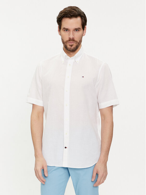 Tommy Hilfiger Tommy Hilfiger Cămașă MW0MW35323 Alb Regular Fit