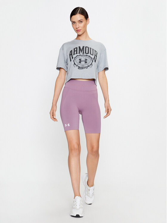 Under Armour Under Armour T-Shirt Ua Collegiate Crest Crop Ss 1379402 Szary Loose Fit