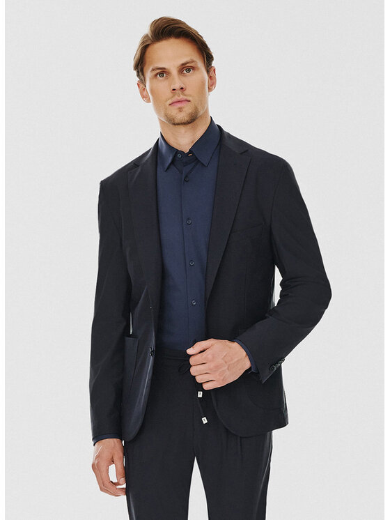Pako Lorente Pako Lorente Marynarka P24WF-3G-001 Granatowy Super Slim Fit