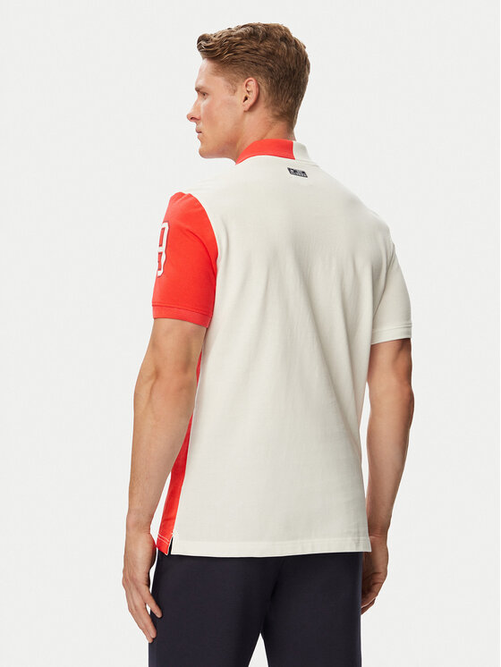 Beverly Hills Polo Club Beverly Hills Polo Club Тениска с яка и копчета F-SS26M-P0005 Бял Regular Fit