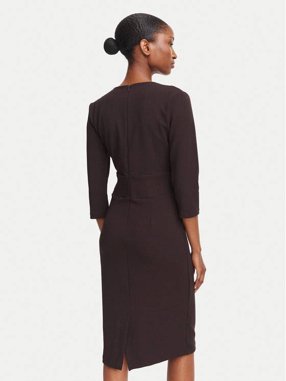 Rinascimento Rinascimento Kokteilikleit CFC0131070003 Tumepruun Slim Fit