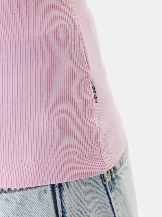 Guess Jeans Guess Jeans Felső W6RP20 KA0H1 Rózsaszín Slim Fit