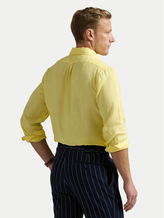 Polo Ralph Lauren Polo Ralph Lauren Πουκάμισο 710968915011 Κίτρινο Slim Fit