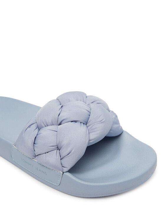 Tommy Jeans Tommy Jeans Iešļūcenes Tjw Braided Slides EN0EN02975 Gaiši zils