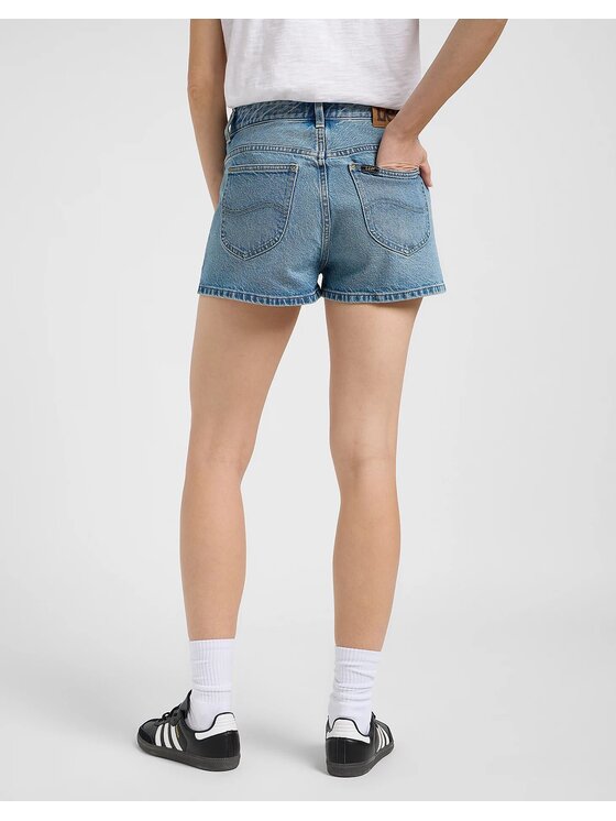 Lee Lee Szorty jeansowe RIDER SHORT 2IN Niebieski Regular Fit
