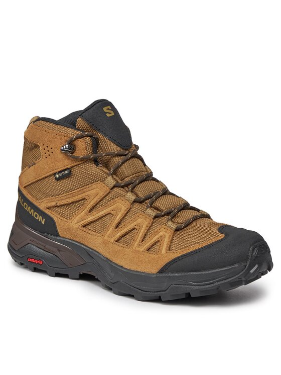 Salomon Salomon Туристически X Ward Leather Mid GORE-TEX L47181800 Кафяв