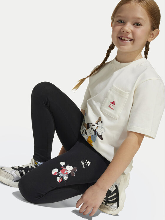 adidas adidas Легінси Disney Mickey Mouse JF3647 Чорний Slim Fit