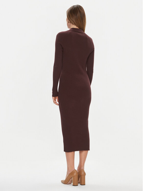 Calvin Klein Calvin Klein Rochie tricotată K20K206021 Vișiniu Regular Fit