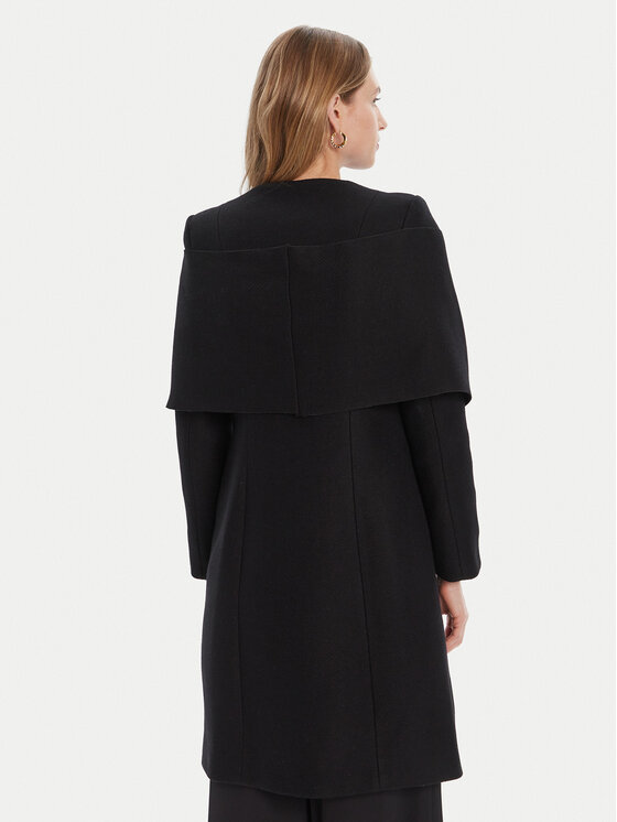 Rinascimento Rinascimento Wollmantel CFC0125616003 Schwarz Regular Fit