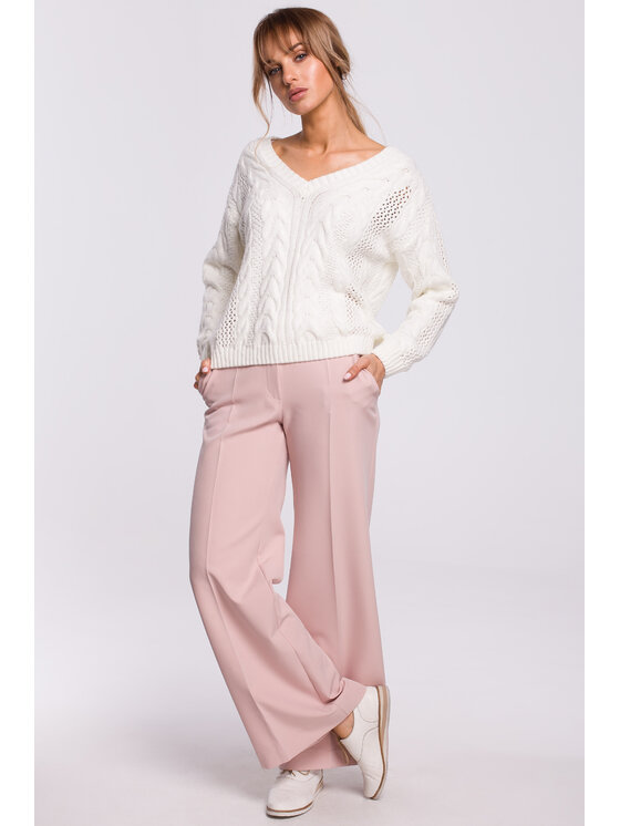 Made of Emotion Made of Emotion Maglione M510 Bianco Basic Fit