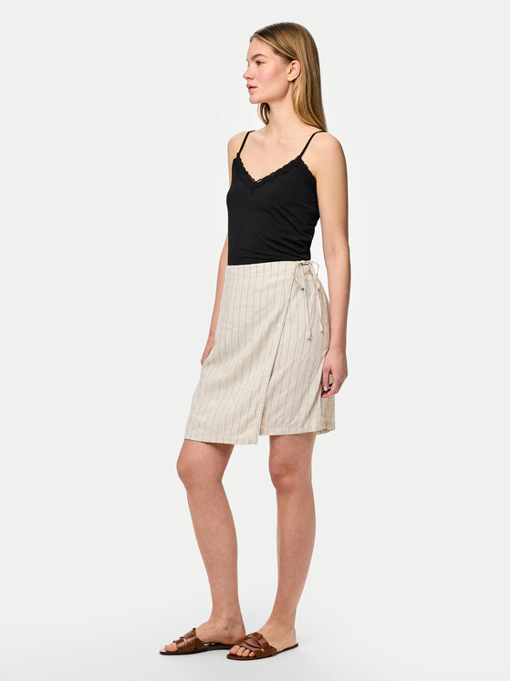 Pieces Pieces Мини пола Pia 17151891 Бежов Regular Fit